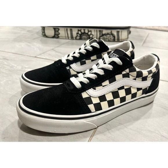Women’s vans Old Skool checkerboard skate shoes size 7.5 - Picture 3 of 11